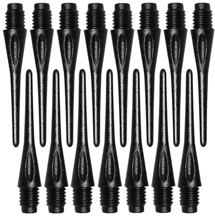 Wolftop 600 Pack Soft Tip Dart Points - 2BA Size Thread Plastic Dart Tips Replacement Dart Accessories Set - Black