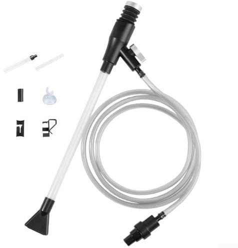 Siphon d'aquarium avec aspiration airbag et filtre intégré pour nettoyer efficacement le gravier et le sable dans les aquariums