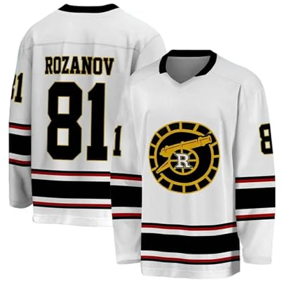 AFANYUH Unisex Heated Rivalry Merch Hockey Jersey Shirt Hoodies, Men Women Sweatshirt Ilya Rozanov 132 Jersey Long Sleeve Pullover Tops for Fans Royal Blue L