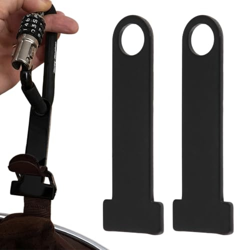 LAPQOS Cerraduras para cascos de moto,2 soportes de montaje negros para candado de casco de motocicleta