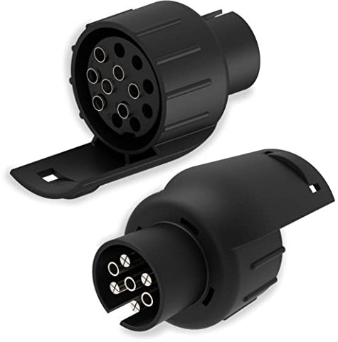 GADLANE 7 Pin to 13 Pin Towing Adaptor - Waterproof Caravan Plug Adapter for Towing Trailer, Truck & Bike Racks, Towbar Electrics Adapter, Socket Converter Connector with Slim and Compact Design