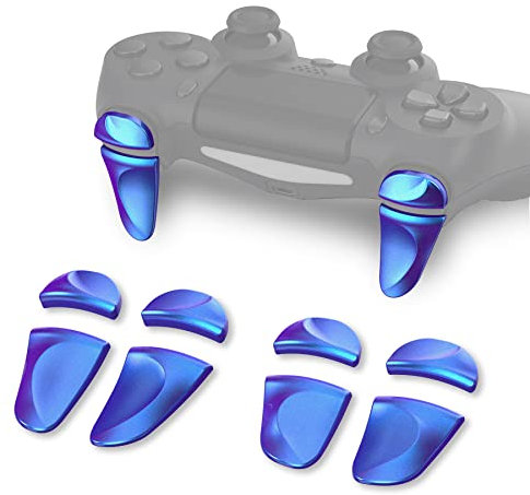 PlayVital Accessoires Manette pour ps4 Gâchette,Bouton Extension pour ps4 Slim Pro Controller Tigger Stop-Caméléon Violet Bleu