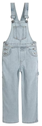 KIDSCOOL SPACESalopette en Jean pour Enfants Petits et Grands Enfants 3 Boutons des Deux côtés Salopette en Jean Bleu Clair 13-14 Ans