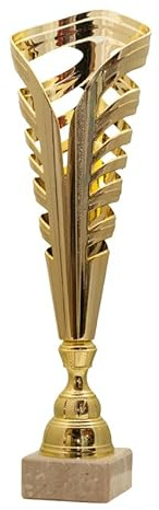 tecnocoppe Coppa Dorata Altezza 37,00 cm. Targhetta Personalizzata Omaggio