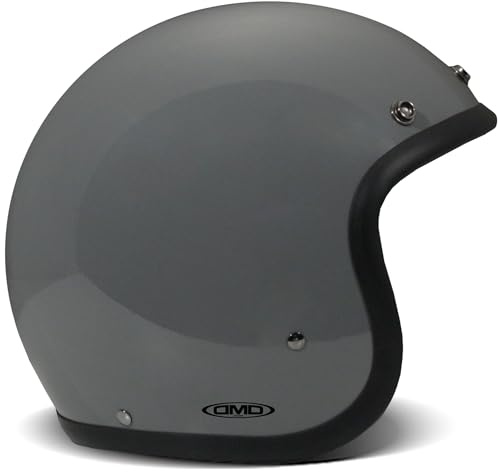 DMD Retro Crayon Grey Open Face Helm Jethelm Motorradhelm ECE22.06, XXL