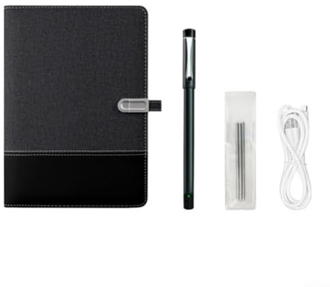 HpLive Cuaderno digital reutilizable, juego de cuaderno inteligente: digitalización en tiempo real y sincronización Bluetooth para notas escritas a mano (bolígrafo inteligente + papel)