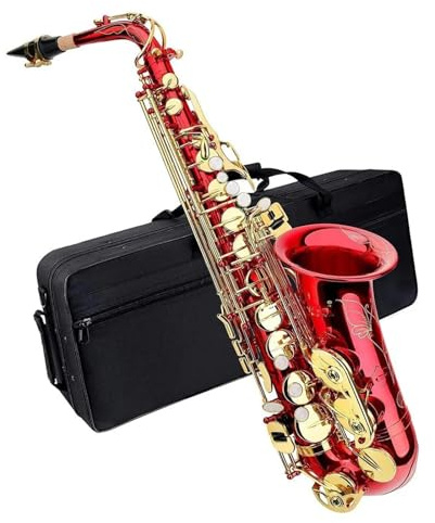 Professionell Saxofon Altsaxofon nybörjarset för vuxna professionellt bleckblåsinstrument i Ess dur med träblåstillbehör