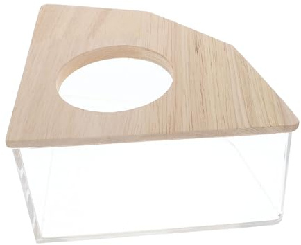 TOYANDONA Caja de Baño de Arena Hogar Bañera Multifunción para Hámster Baño Transparente Diseño Material Acrílico Fácil de Limpiar para Mascotas Pequeñas