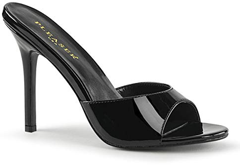Pleaser CLASSIQUE-01, Sandali con Tacco Donna, Nero (Schwarz (Blk Pat)), 35 EU