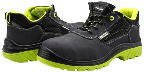 Bellota 7231042S1P - Zapatos de Seguridad de Hombre y Mujer (Talla 42) de Piel Serraje Transpirable, Ligeras y Resistentes a Golpes y Rozaduras