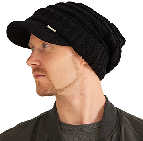 CHARM Gorros Invierno de Punto Hombre, Negro