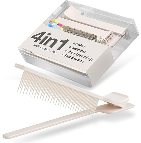 ColorBow Teasing Clip Comb (5 Pack) Teasing Comb, Coloring Styling Tools - Hairstylist Must Haves for Highlights balayage board Companion Ombré Trimming & Cutting - Flat Iron Attachment Clip on
