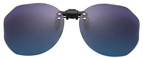 Long Keeper Polarised Clip on Sunglasses Over Prescription Glasses for Women Men Round Polygon Lens Flip up Clip-on Sunglasses UV400