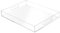 Winter Shore Bandeja Grande Acrílica para Servir (40 x 30 x 5 cm) - Bandejas Plastico Transparente con Asas para el Hogar, Vajilla, Mesa, Cocina, Joyero, Baño, Tocador - Fuente Decorativa Expositora