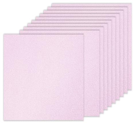 PATIKIL 10Sheets Light Pink Glitter Cardstock Paper, 12 x 12 in 250gsm Square Premium Sparkly Paper Craft Cardstock Paper for Scrapbook Card Making DIY Art Projects Wedding Party