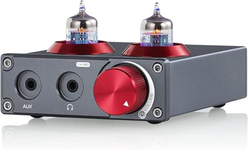 McbeAn Preamplificador De Audio, Mini Preamplificador De Fono De Tubo De Vacío, Sonido Cálido Retro, para Teléfono con Tocadiscos/PC/MP3/TV Amplificador De Auriculares Estéreo para El Hogar