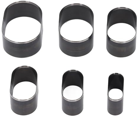 Jonlaki 6PCS Hollow Hole Puncher Leather Punching Tool, Elliptical Shape Cutting Die, Leather Cutting Dies, Hollow Punch Cutter, 35 40 45 50 55 60mm Long Diameter