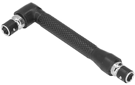 ZJchao Rätt Vinkelskruvmejsel, Dubbelhuvud 90 Graders L -formad 1/4in Hex Shank Socket Wrench L Socket Wrench Angle Bolt Repair Tool Adapter för 90 Graders Vinkeluttagverktyg