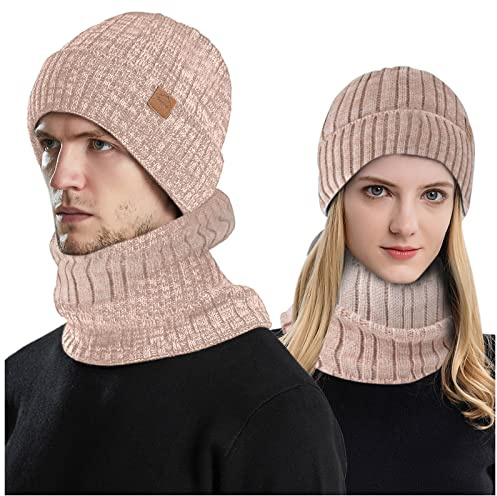 Trapper hatt – huva för vuxna stickade och vindtäta hattar vinterstickade mössor för män varma coif-hattar roliga barnmössor, ROSA, one size