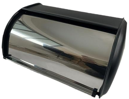 kesurpae Bondgårdsbrödlåda för brödrullar, köksorganisering, förvaring, dagliga behov, storlek är 34,5 cm x 23 cm x 14,5/13,58 tum 9,06 tum,71, Svart, 34. 23 14.