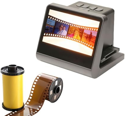 Filmskanner För Diabilder Och Negativ Med HD 5 Tum LCD Skärm, 24MP CMOS Sensor Med 48MP Interpolering För 35mm 135 110 126KPK