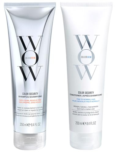 COLOR WOW Dream Clean Duo - 100% clean, sulfate-free COLOR SECURITY SHAMPOO and weightless COLOR SECURITY CONDITIONER- for Fine to Normal Hair| Achieve Super Glossy, Hydrated Hair