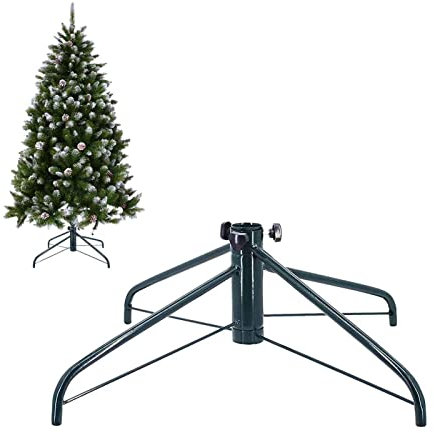 Ouvin - Supporto per albero di Natale con ruote, base in ferro, 55 cm, per decorazioni per feste (verde)