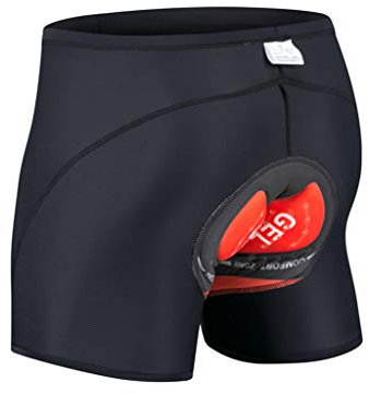 Battnot Radlerhose Herren Damen Unisex Gepolstert Schnelltrockende Radunterhose Kurze Radsportshorts Fahrradhosen mit Elastische Atmungsaktive mit Sitzpolster 3D Silikon Radhose Polster Unterwäsche
