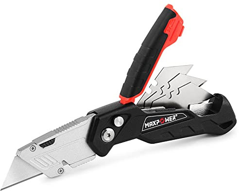MAXPOWER Teppichmesser Profi 3 Stück Ersatzklingen Cuttermesser Klingen Tragbar Universalmesser
