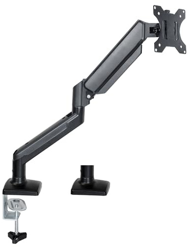my wall Monitorhalter mit Gasdruckfeder - HL57L, Vollbeweglich, Monitor Arm mit Gasdruckfeder, Stufenlos Höhenverstellbar, Schwenkarm Für Gaming oder Office, Belastung 2-9 kg, Tischhalterung