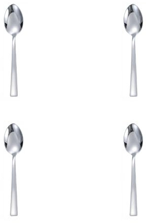 Cucharas de acero inoxidable 304, paquete de 2 cucharas mezcladoras de mango largo, cucharas de acero inoxidable pulido para latte macchiato de 8 pulgadas (20 cm) (paquete de 4)