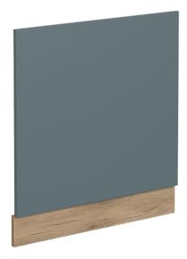 Vicco Frontblende R-Line, Blau-Grau/Goldkraft Eiche, 60 cm ohne Arbeitsplatte