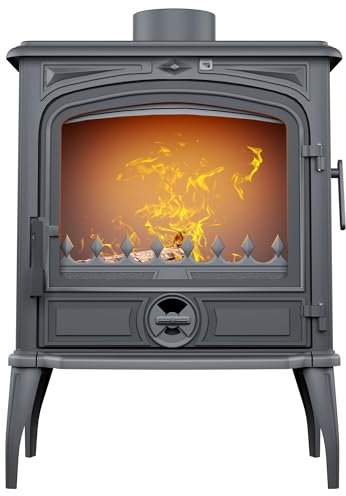 Estufa de leña de hierro fundido negro – Premium SELENA S14 ECO