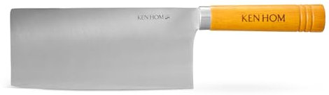 Ken Hom Stainless Steel Cleaver Knife with Wooden Handle, 18 cm/7in, Excellence, Kitchen Knife/Chef Knife, Includes 1 x Chinese Knife, Not Dishwasher Safe, 2 Year Guarantee, KH518