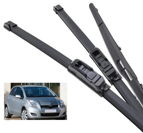 NRTNRFQW Auto-Wischerblätter Windschutzscheibenwischerblätter Für Toyota Für Yaris MK2 2011–2005, Französisches Baujahr, Vorne Und Hinten