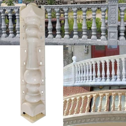 2 moldes de balaustradas europeos de columna romana delantera y trasera para hormigón, yeso, cemento, plástico, fundición, jardín, balcón, piscina, parque, valla (tipo 4)