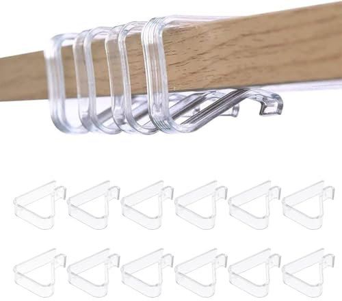 SGERUFZ 12 Piezas Clips Sujetamanteles de Plástico Transparente para Manteles