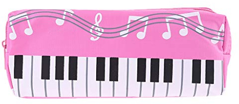 ULIJTH Trousse à crayons notes de musique pour clavier de piano de grande capacité Papeterie Bureau école Étudiant Cadeaux pour enfants, a
