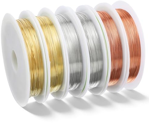 Molain 28Gauge Copper Wire for Jewelry Making, 0.3mm Soft Beading Wire 15 Meters Per Roll for Bracelets Rings Earrings Wire Wrapping Crafts