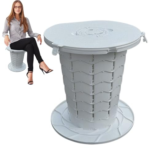 Toilette Da Campeggio - Vasino Pieghevole Leggero Da 32 Cm, Secchio Per Da Viaggio, Sedile Comodo Di Emergenza Impermeabile, Contenitore Per Rifiuti Rimovibile, Sgabello Igienico Da Bagno Da Campeg
