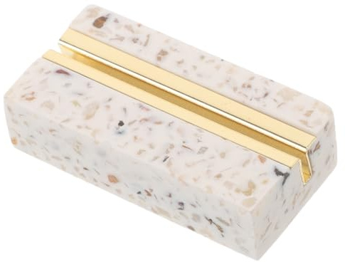 PRETYZOOM Portatarjetas de Mesa con Base de Mármol para Señalización y Menús Soporte Resistente y Elegante para Tarjetas y Carteles Eventos y Reuniones