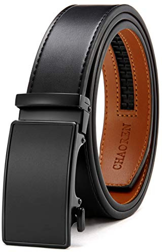 CHAOREN Mens Belt Leather Ratchet Belt - Customizable Fit, Effortless Style (35mm)