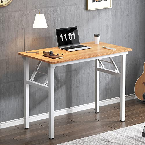 SogesHome Bureau d'Ordinateur Compact Petite Table Pliante 80 x 40 cm pour Bureau à Domicile Petite Table d'écriture