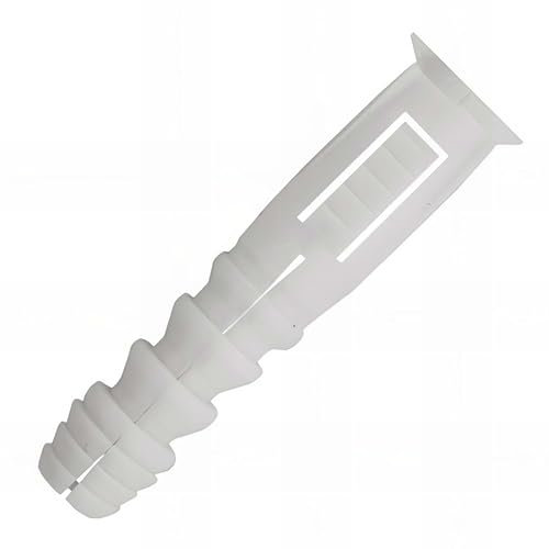 Seau de 600 chevilles universelles polyéthylène avec collerett - 8 x 40 mm