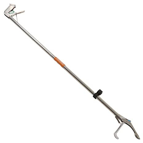 Pilipane Faltbarer,Schlangenzange, selbstverschließbarer Edelstahl-Reptiliengreifer, Schlangenfänger-Stick, Klapperschlangenfänger, Grabber-Pick-up-Handhabungswerkzeug, Snake Tong Foldable Reptil