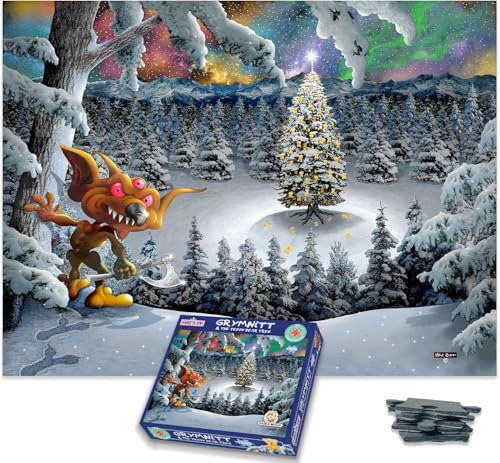 Puzzles For Adults - Grymnitt And The Teddy Bear Tree - Mike Jupp 1000 Piece Jigsaw Puzzle | Made In Britain | Thick Puzzle Board | Cartoon Puzzles