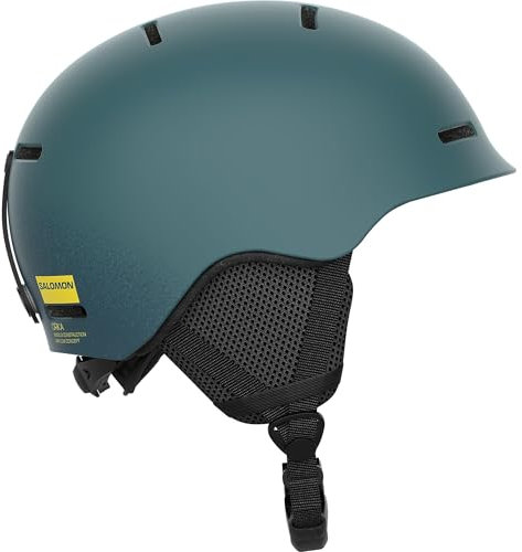 Salomon Orka Kinder Helm Ski Snowboarden, Einfach Anzupassende Passform, leicht, Grau, KL 5659