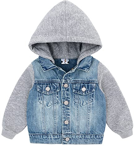 famuka Bebé Chaquetas y abrigos Bebé Niño Chaqueta Vaquera Chaqueta de Transición (Azul Claro, 24M)