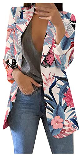SCBFDI Coat Damen Oversize Festliche Coktail Mantel Langen Ärmeln Businesse | Woman Gestreiftes mit Reverskragen Slim Wanderbekleidung Festival Outfit