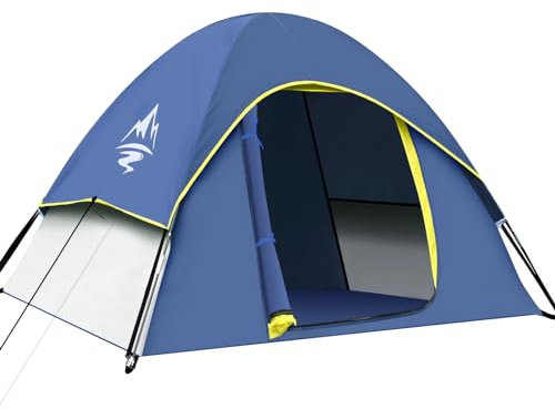 GLADTOP Camping Zelt, Familie Kuppelzelt 2-3 Personen, Familienzelt für Camping und Picknick, Zelte Wasserdicht & Winddicht, Campingzelt für Ausruhen im Hinterhof, Outdoor-Freizeitaktivitäten